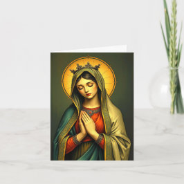 Bendita tarjeta de felicitación Virgin Mary