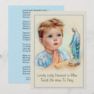 Bendita tarjeta de poema Virgin Mary Catholic Pray