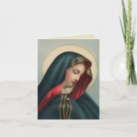 Bendita tarjeta de simpatía católica Virgin Mary