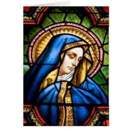 Bendita tarjeta de vidrio manchado para mujeres