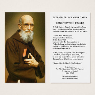 Bendita tarjeta religiosa católica de Solanus Case
