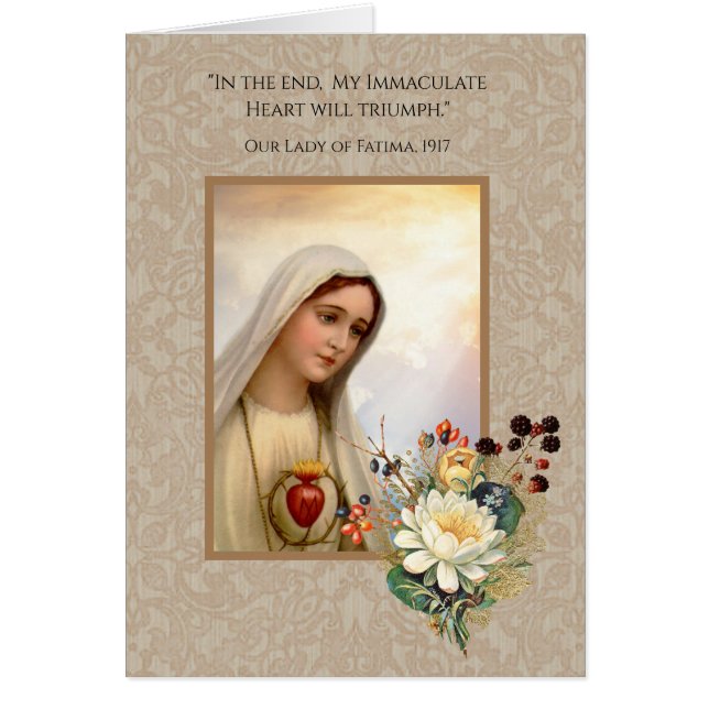 Bendita Virgen María Fatima Religiosa Católica (Frente)