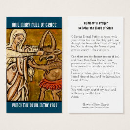 Bendita Virgen María golpea las sagradas tarjetas