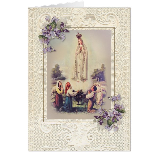 Bendita Virgen María Inmaculada Corazón Fátima (Frente)