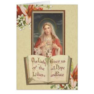 Bendita Virgen María Lilies Religiosos Católicos