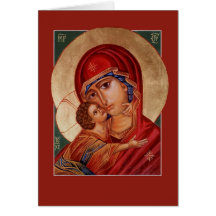 Bendita Virgen María Theotokos Tarjeta de felicita