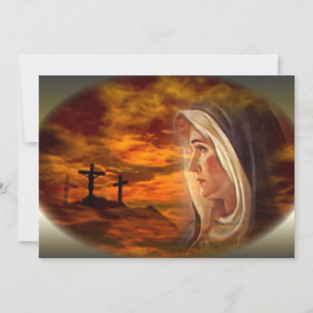 Bendita Virgen María y las tres cruces (Anverso)