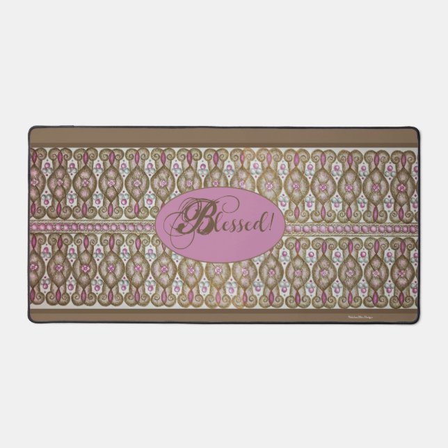 ¡Bendito! Alfombrilla de escritorio de chocolate y (Anverso)