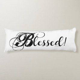 ¡Bendito! Almohada corporal (Blanco/Negro)