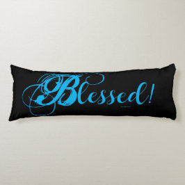 ¡Bendito! Almohada corporal (Negro/Azul)