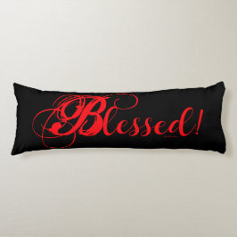 ¡Bendito! Almohada Corporal (Negro/Rojo)