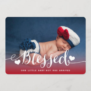 Bendito Anuncio de nacimiento de Baby Boy