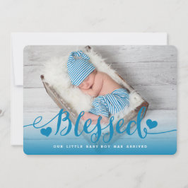 Bendito | Anuncio de nacimiento de Blue Baby Boy