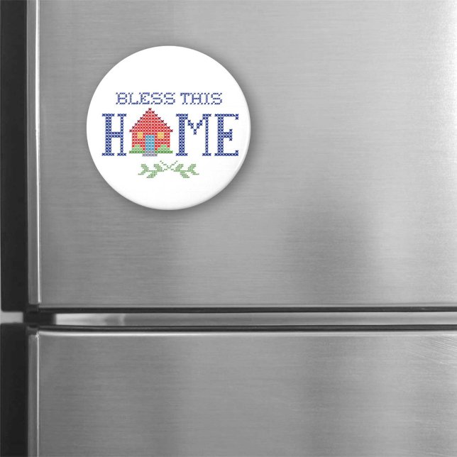 Bendito este imán doméstico (Add a touch of warmth to your fridge or any magnetic surface with our "Bless This Home" magnet.)