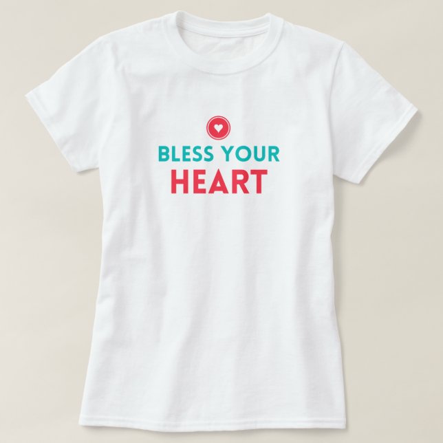 Bendito sea tu camiseta de corazón (Diseño del anverso)