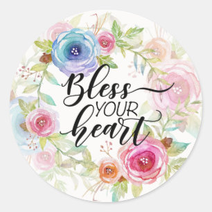 Bendito sea tu corazón, hermoso Pegatina floral