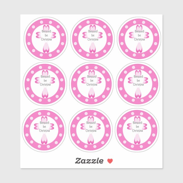 Benditos Pegatinas del bautismo (Hoja)