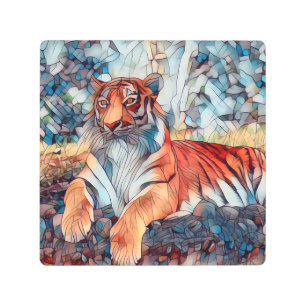 BENGAL TIGER ARTE METALIZADO MOSAICO