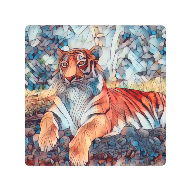 BENGAL TIGER ARTE METALIZADO MOSAICO (Anverso)