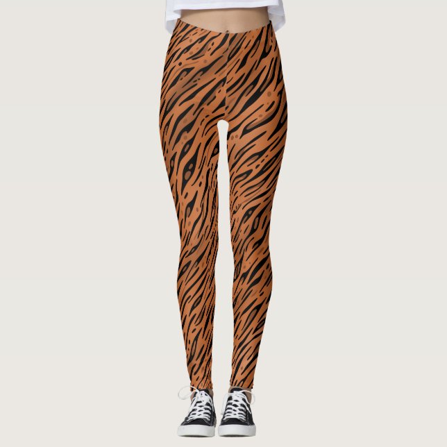 Bengal Tiger Streifen Druck Leggings (Anverso)