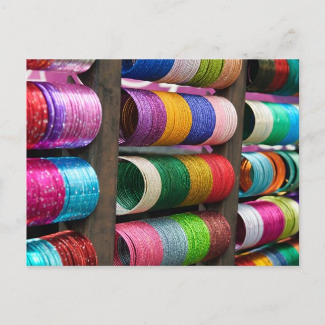Bengalíes en venta en la postal de la India (Anverso)
