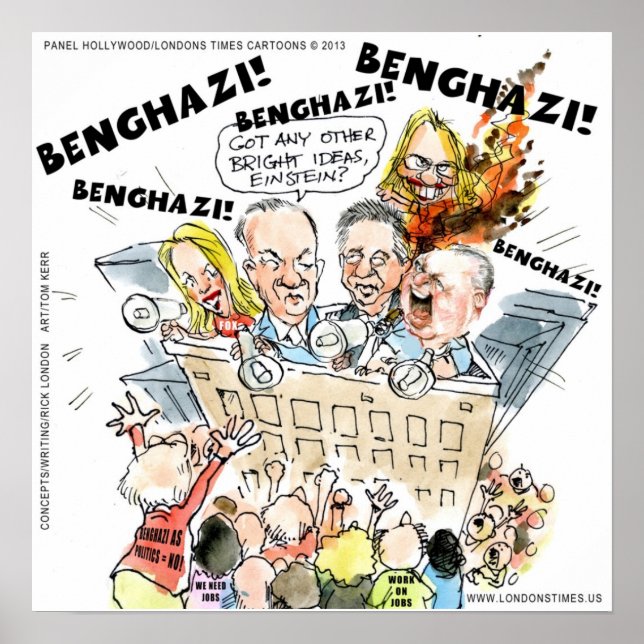 Benghazi Como Política Necesitamos Empleos Póster  (Frente)
