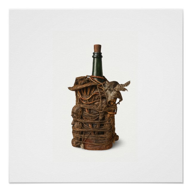 Beninese Fetish Bottle Art Poster (Anverso)