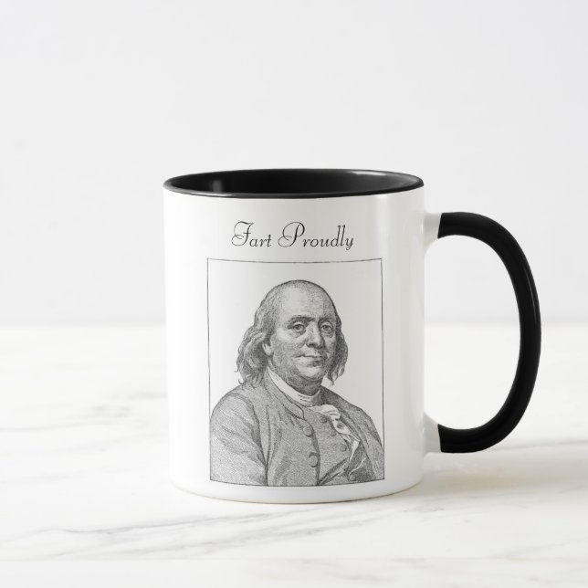 Benjamin Franklin Fart orgulloso taza (Derecha)