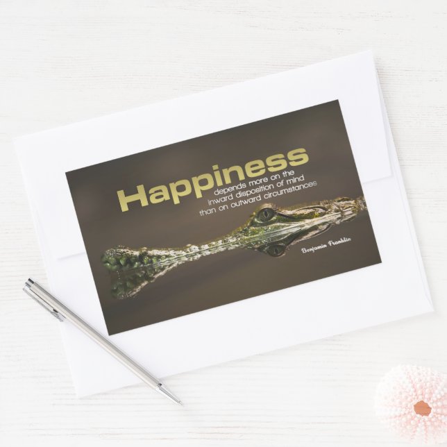 Benjamin Franklin Pegatina de citas Inspiradoras (Sobre)