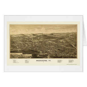 Bennington, mapa panorámico del VT - 1887