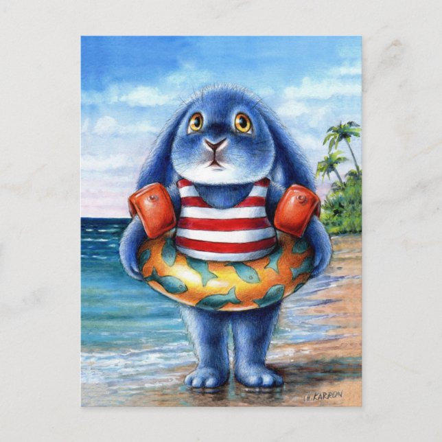 Benny Blue - Tarjeta postal de playa (Anverso)