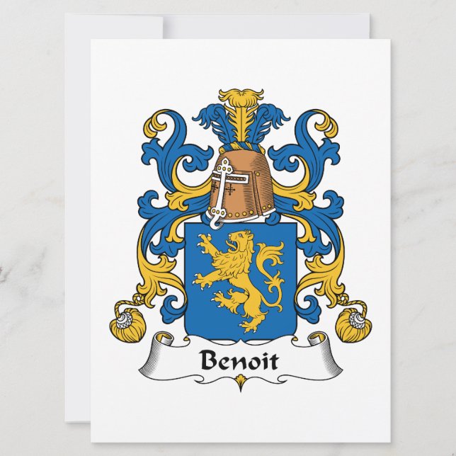 Benoit Family Crest (Anverso)