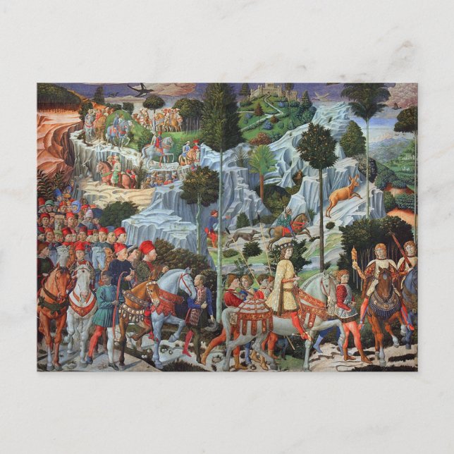 Benozzo Gozzoli - Tarjeta postal del viaje de los  (Anverso)