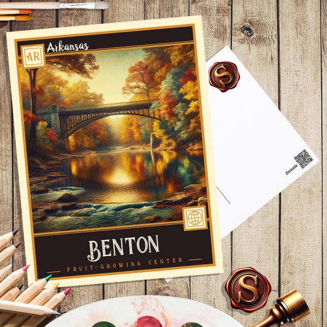 Benton, Arkansas | Tarjeta Postal Antigua (Subido por el creador)