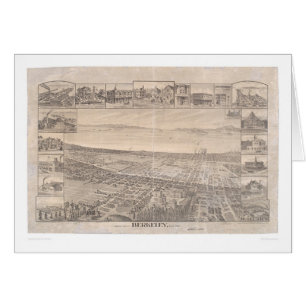 Berkeley, mapa panorámico 1891 (0099A) - malestar