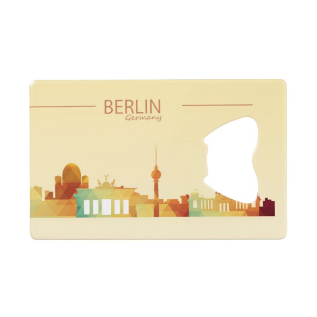 Berlín, Alemania Abridor de frascos de tarjeta de  (Reverso Horizontal)