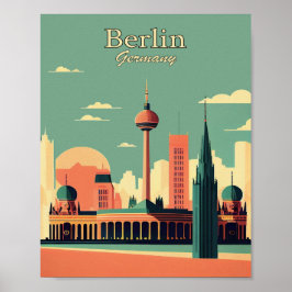 Berlín Alemania Poster de arte Minimalista