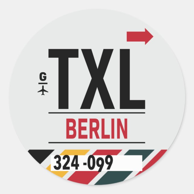 Berlín - Etiqueta redonda de viaje (Anverso)