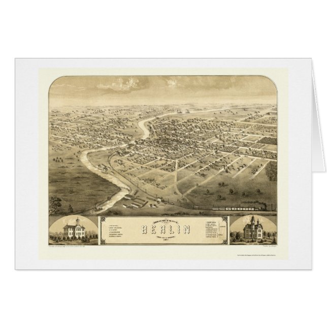 Berlín, mapa panorámico de los WI - 1867 (Anverso (Horizontal))
