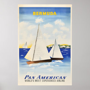 Bermuda - Impresiones de carteles de viaje antiguo