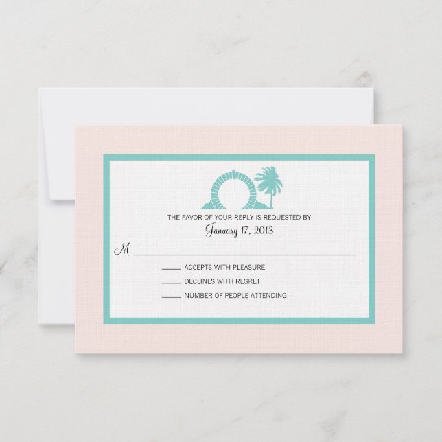 Bermuda Moongate Boda Destino RSVP (Anverso)