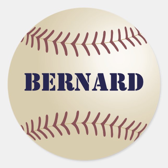 Bernard Baseball Pegatina / Sello (Anverso)