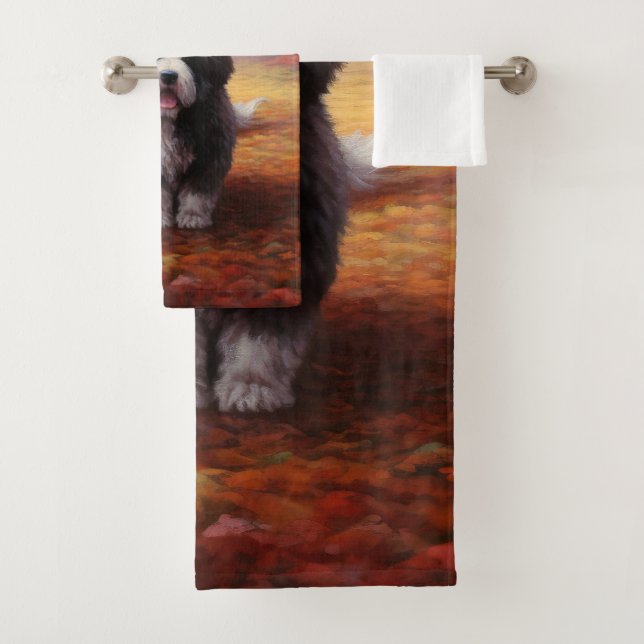 Bernedoodle en otoño se inspira la caída de las ho (In situ)