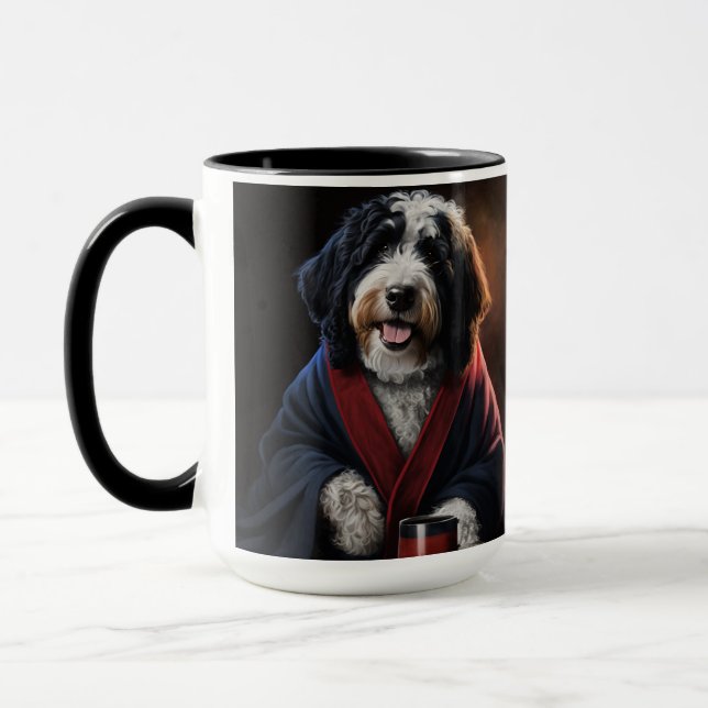 bernedoodle, labradoodle, taza de café de goldendo (Izquierda)