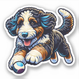 Bernedoodle Vinyl Dog Pegatina