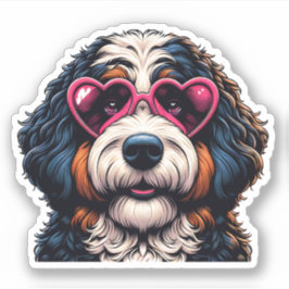 Bernedoodle Vinyl Dog Pegatina