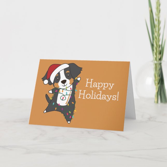 Bernese Feliz Navidad Navidades felices perros (Anverso)