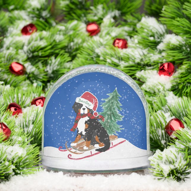 Bernese Mountain Dog Xmas Sled (Navidad)