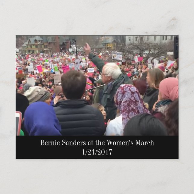 Bernie Sanders en la tarjeta postal de la Marcha F (Anverso)