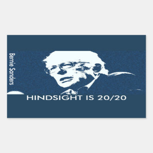 Bernie Sanders "HINDSIGHT ES 20/20 pegatina (4)